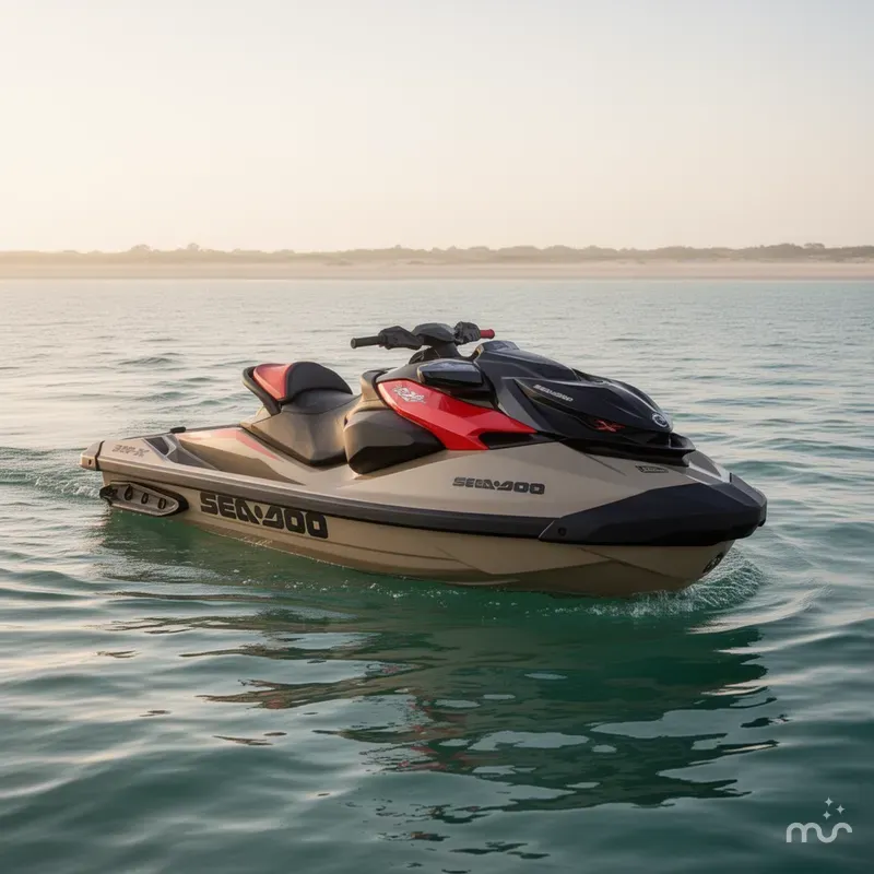 Slide: The Image of Sea-Doo RXP-X™ 325 Tech, BRP Premium A, iBR Metallic Tan 2025 - 2