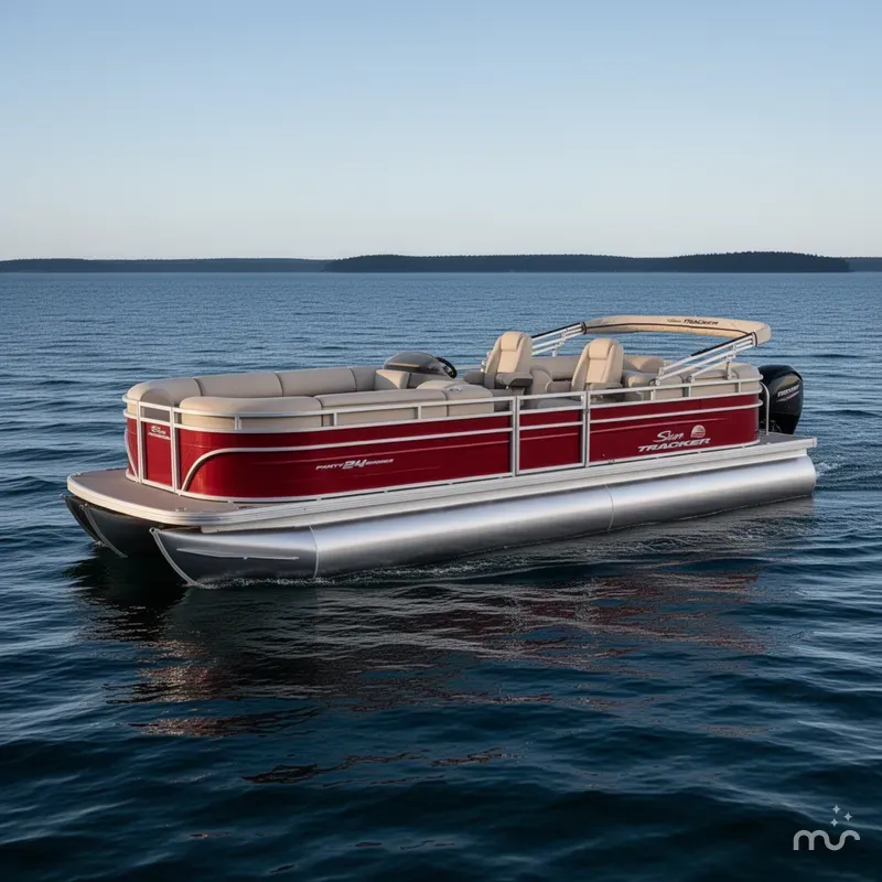 Slide: The Image of Sun Tracker Party Barge 24 DLX 2025 - 0