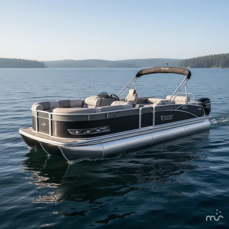 Slide: The Image of Tahoe Cascade 2385 Swingback Tritoon & 225HP 4-Stroke EF 2025 - 0