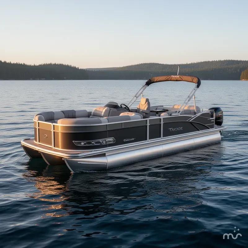 Slide: The Image of Tahoe Cascade 2385 Swingback Tritoon & 225HP 4-Stroke EF 2025 - 2