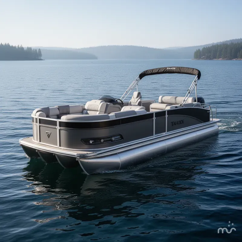 Slide: The Image of Tahoe Cascade 2385 Cruise Rear Bench Tritoon & 225HP 4-S 2025 - 0