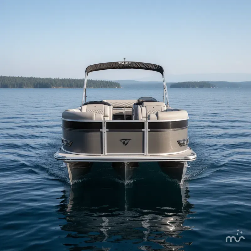 Slide: The Image of Tahoe Cascade 2385 Cruise Rear Bench Tritoon & 225HP 4-S 2025 - 1