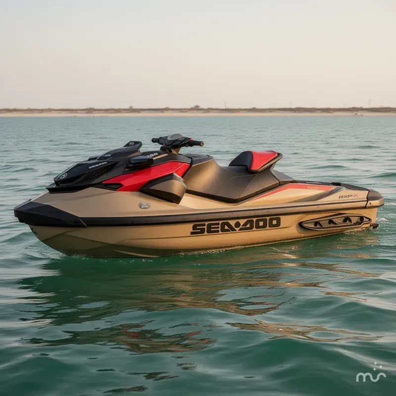 Slide: The Image of Sea-Doo RXP-X™ 325 Tech, BRP Premium A, iBR Metallic Tan 2025 - 1