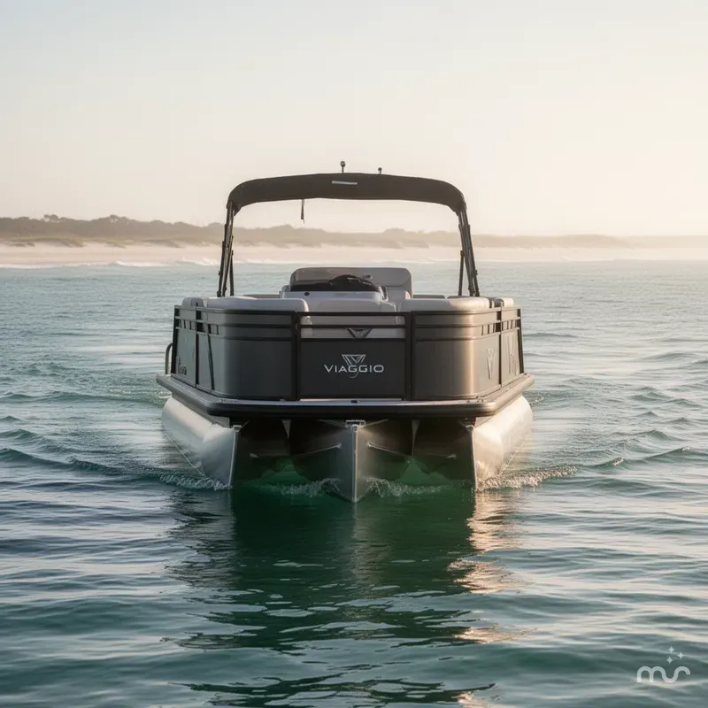 Slide: The Image of Viaggio V 18U Bi-Toon w/Mercury 75ELPT - 75HP - 4-Stroke Engine 2025 - 2
