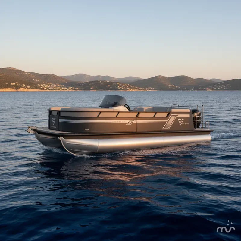 The Image of Viaggio Lago 20U Sport Toon TT w/Suzuki 115HP - 4-Stroke Engine and MMT Trailer 2022 - 0