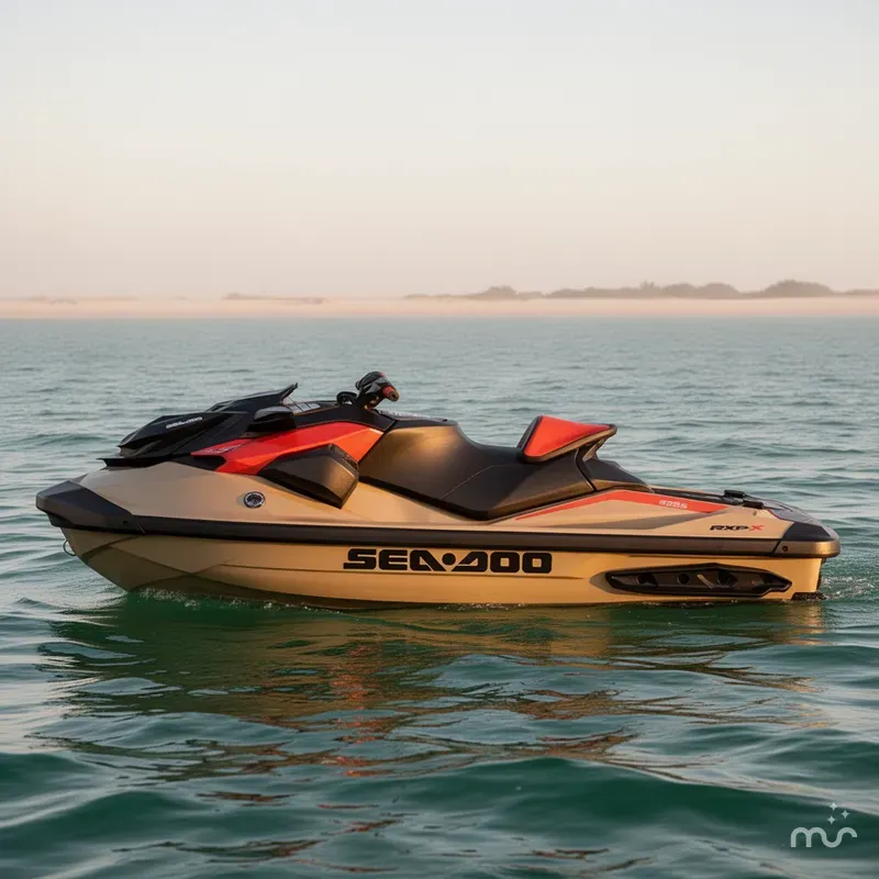 Slide: The Image of Sea-Doo RXP-X™ 325 Tech, BRP Premium A, iBR Metallic Tan 2025 - 1