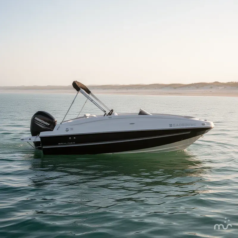 Slide: The Image of Bayliner 190 Deck Boat w/Mercury 150HP - 4-Stroke Engine and SIA Trailer 2018 - 0