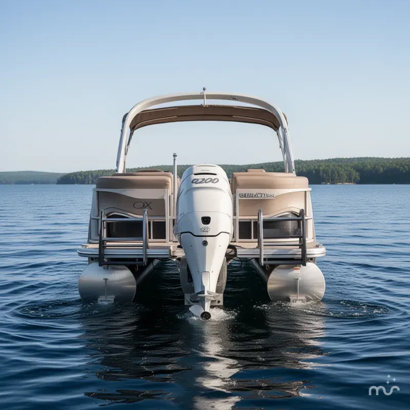 Slide: The Image of Bennington 28 QX Fast back Arch Triple Pontoon 2023 - 1