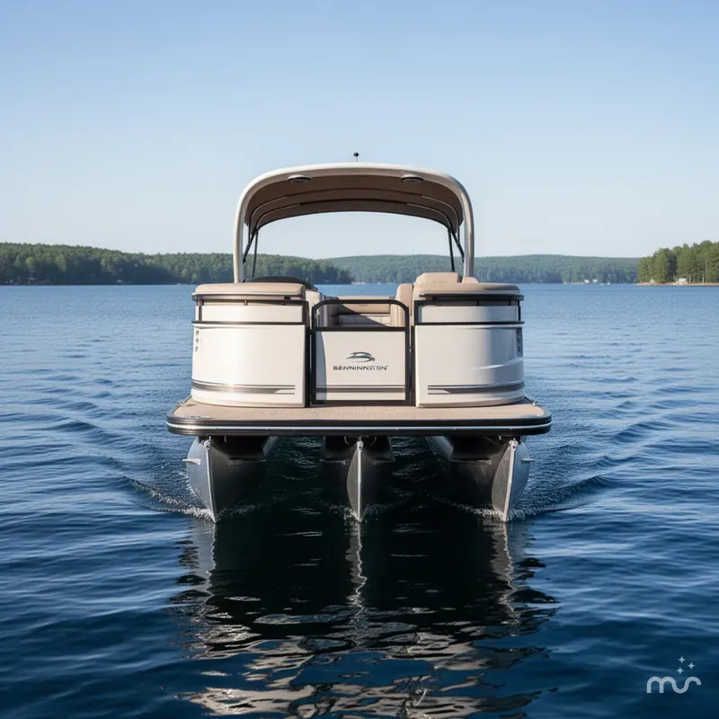 Slide: The Image of Bennington 28 QX Fast back Arch Triple Pontoon 2023 - 2