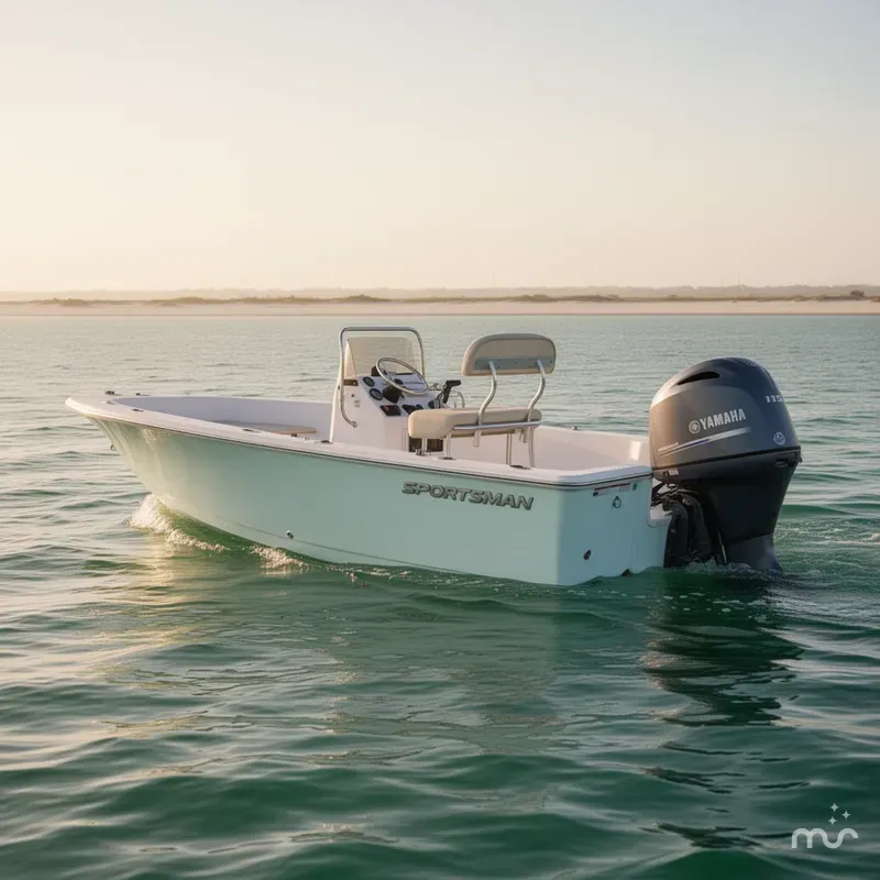 Slide: The Image of Sportsman Island Reef 19 Center Console 2018 - 2