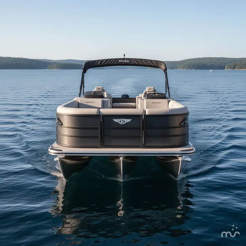 Slide: The Image of Bentley Pontoons Legacy 220 Navigator Quad Lounge & Honda 4-Stroke 2025 - 1
