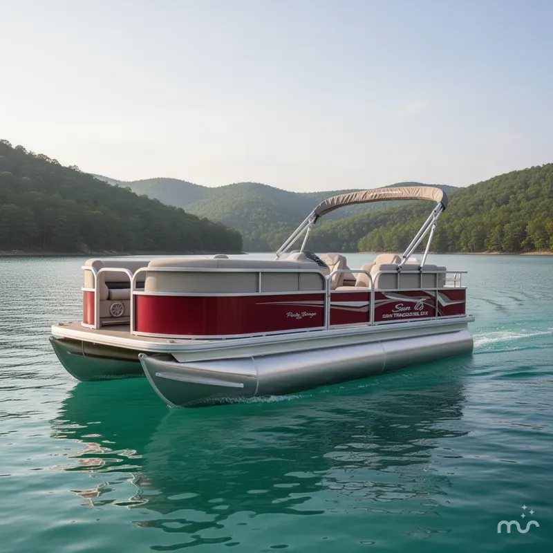 Slide: The Image of Sun Tracker Party Barge 18 DLX 2025 - 4