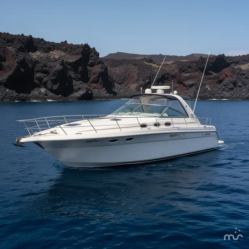 Slide: The Image of Sea Ray 400 Express Cruiser 1995 - 2