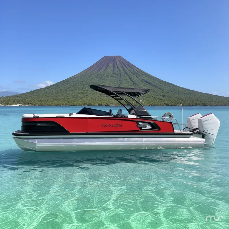 Slide: The Image of Avalon Excalibur LTD 25' Quad Lounge Windshield - Triple Toon TWIN - IN STOCK 2025 - 2