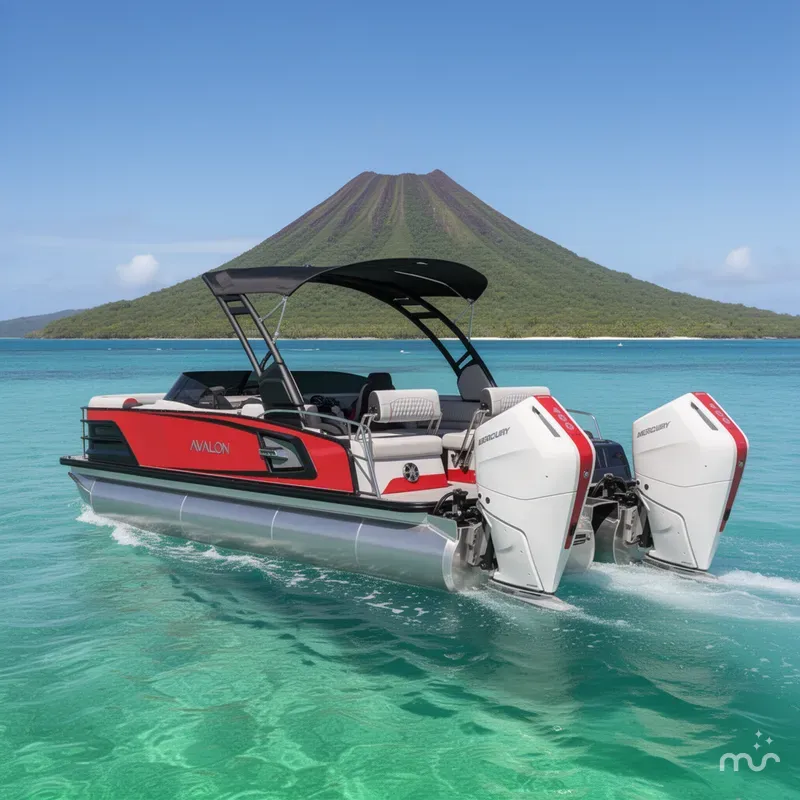 Slide: The Image of Avalon Excalibur LTD 25' Quad Lounge Windshield - Triple Toon TWIN - IN STOCK 2025 - 4