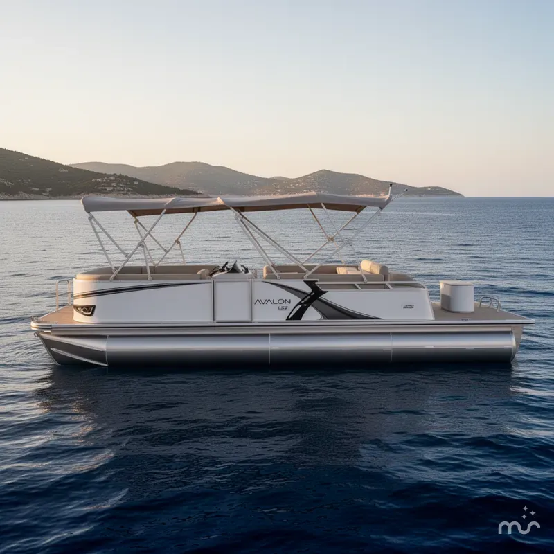 Slide: The Image of Avalon LSZ 23' Cruise Rear Bench TT - Triple Toon - IN STOCK 2025 - 2