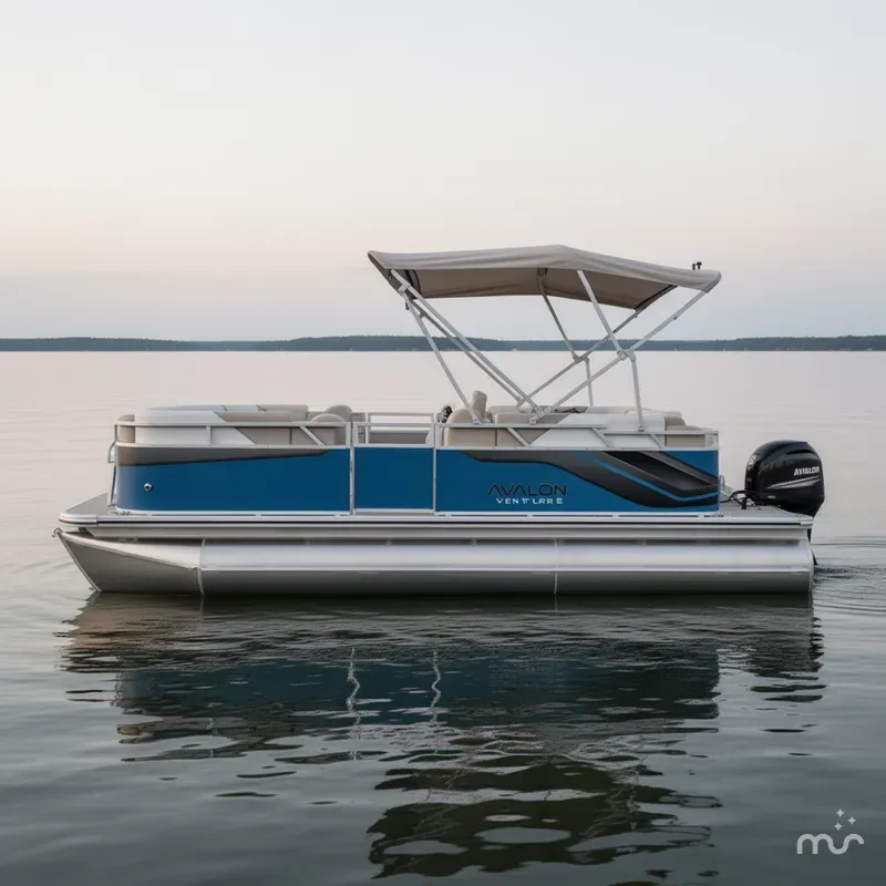 Slide: The Image of Avalon Venture 18' Cruise Rear Bench - IN STOCK 2025 - 1