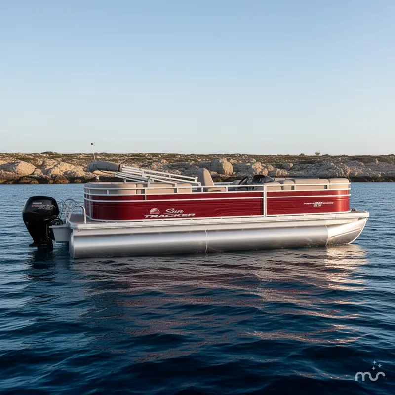 Slide: The Image of Sun Tracker Party Barge 22 RF DLX 2025 - 2