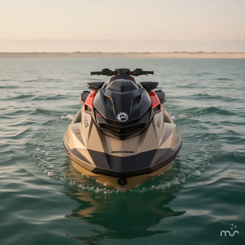 Slide: The Image of Sea-Doo RXP-X™ 325 Tech, BRP Premium A, iBR Metallic Tan 2025 - 1