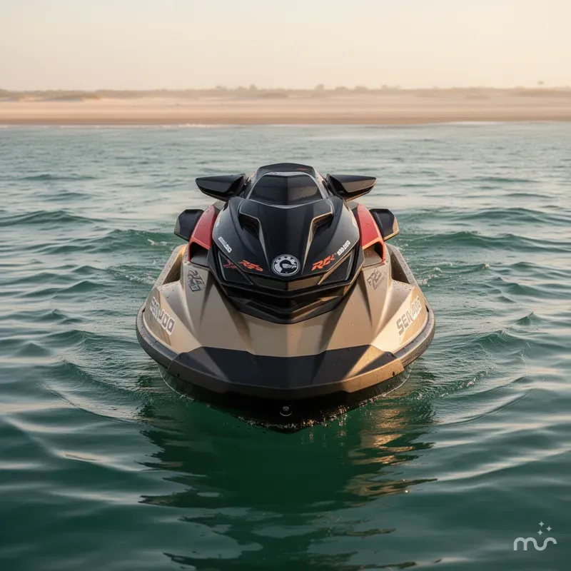 Slide: The Image of Sea-Doo RXP-X™ 325 Tech, BRP Premium A, iBR Metallic Tan 2025 - 1