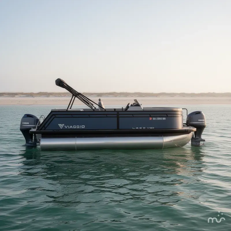 Slide: The Image of Viaggio Lago V18C Bi-Toon w/Yamaha 70HP - 4 Stroke Engine and Trailer 2025 - 2