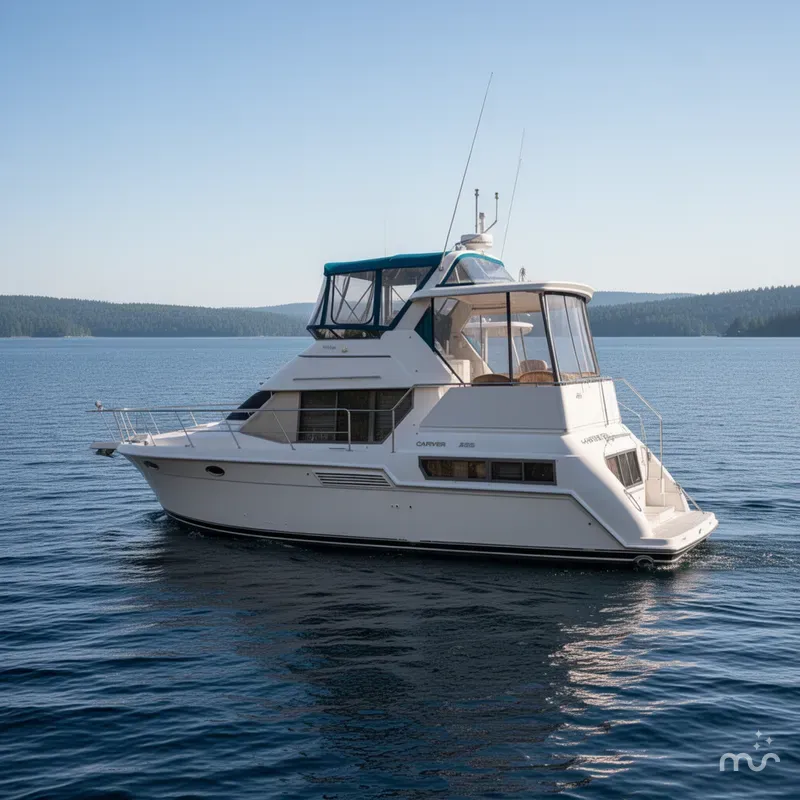 Slide: The Image of Carver Yachts 355 Aft Cabin Motor Yacht 1996 - 0