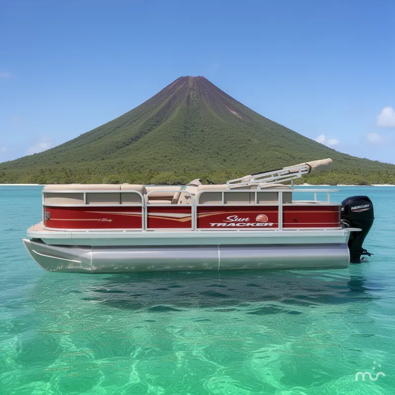 Slide: The Image of Sun Tracker Party Barge 18 DLX 2025 - 2