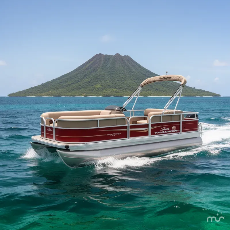 Slide: The Image of Sun Tracker Party Barge 18 DLX 2025 - 4