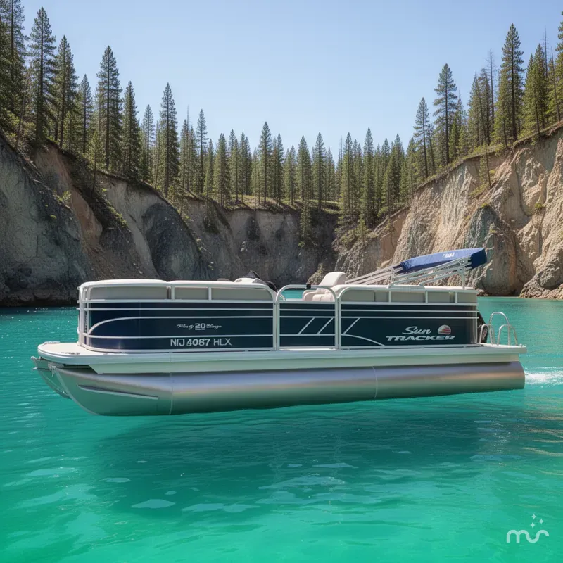 Slide: The Image of Sun Tracker Party Barge 20 DLX 2021 - 2