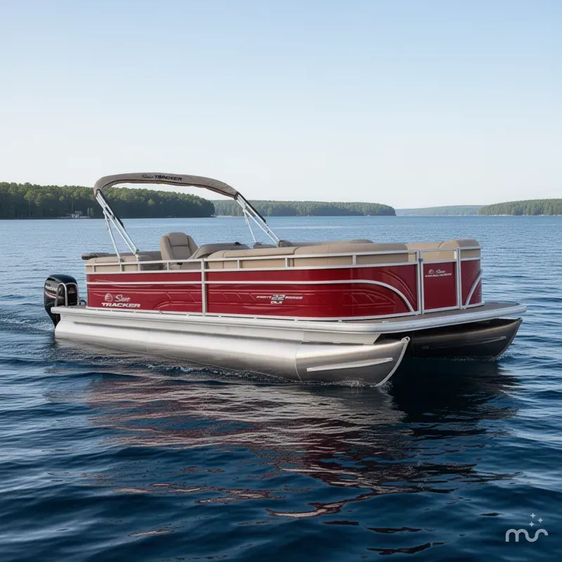 Slide: The Image of Sun Tracker Party Barge 22 DLX 2025 - 0