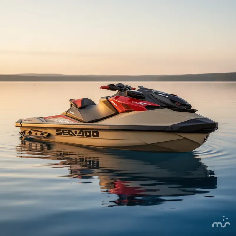 Slide: The Image of Sea-Doo RXP-X™ 325 Ibr Metallic Tan / Lava Red Premium 2025 - 0