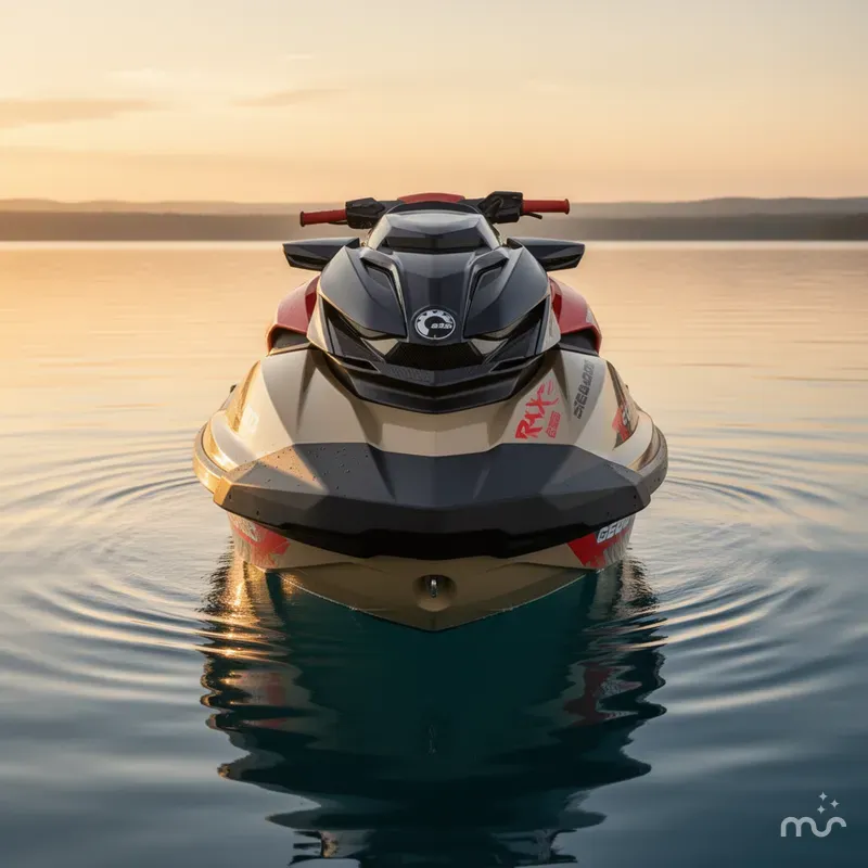 Slide: The Image of Sea-Doo RXP-X™ 325 Ibr Metallic Tan / Lava Red Premium 2025 - 1