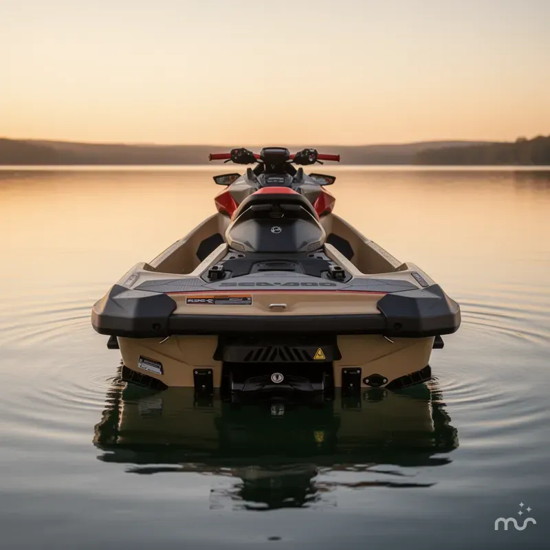Slide: The Image of Sea-Doo RXP-X™ 325 Ibr Metallic Tan / Lava Red Premium 2025 - 2