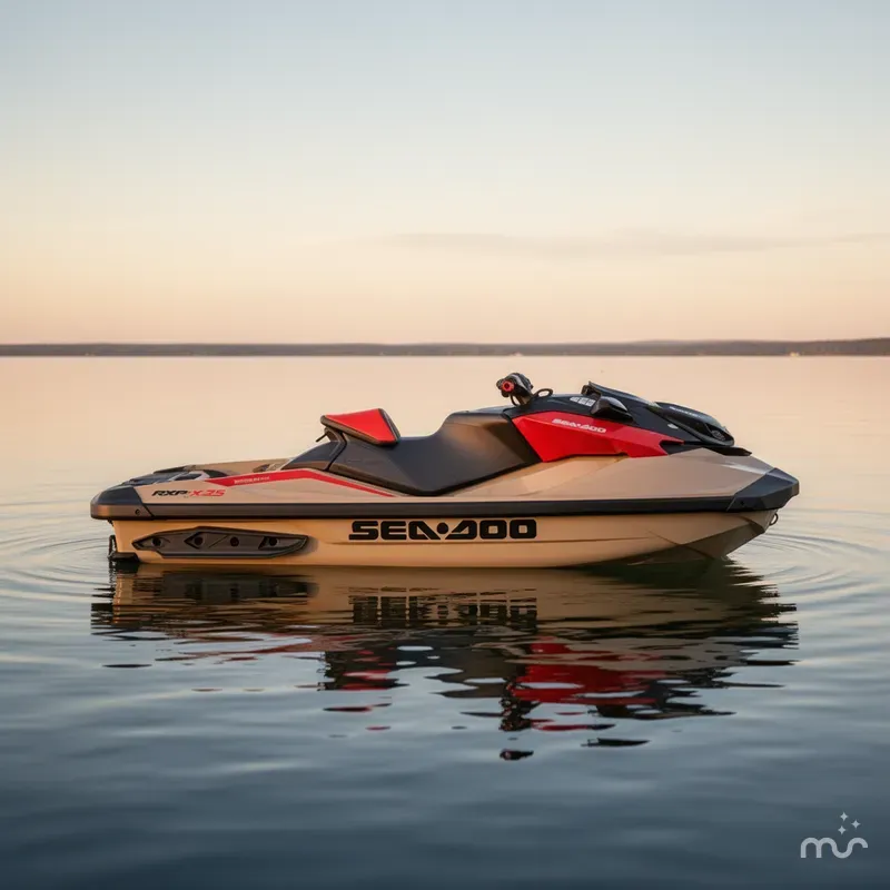 Slide: The Image of Sea-Doo RXP-X™ 325 Ibr Metallic Tan / Lava Red Premium 2025 - 3