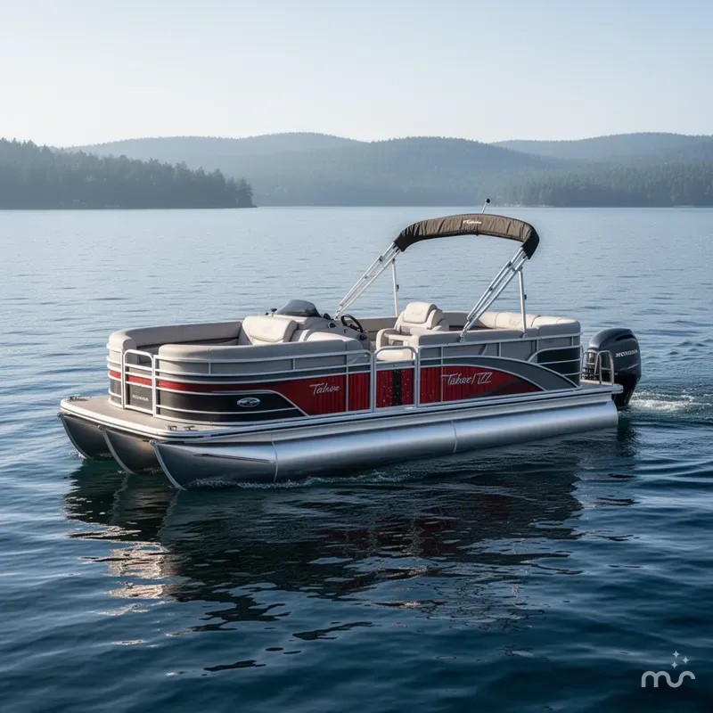 Slide: The Image of Tahoe LTZ 2385 Quad Lounge Shift Flip Tritoon & Honda 4- 2025 - 1