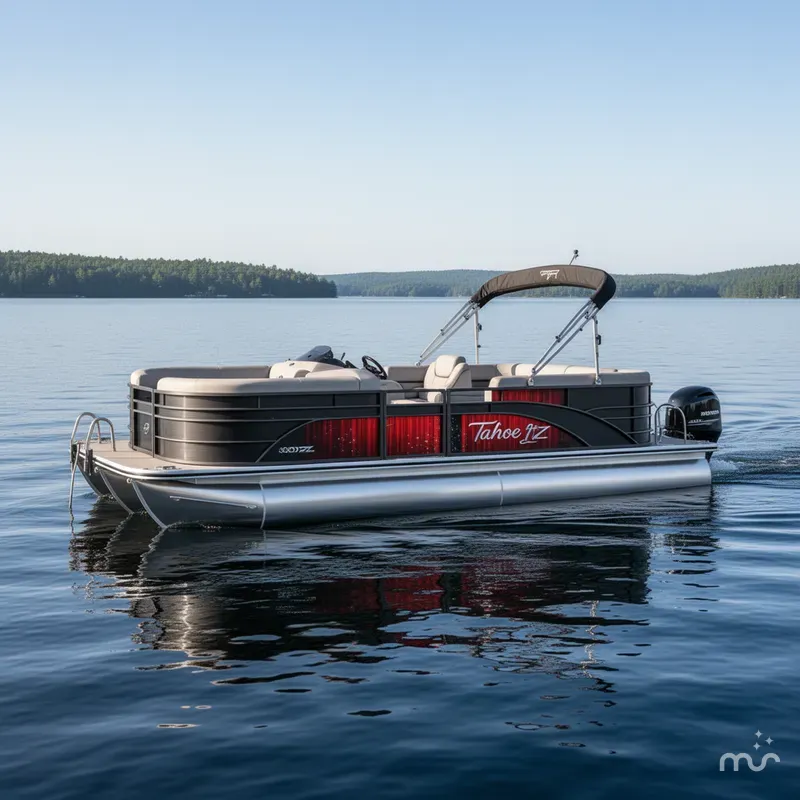 Slide: The Image of Tahoe LTZ 2385 Quad Lounge Shift Flip Tritoon & Honda 4- 2025 - 2