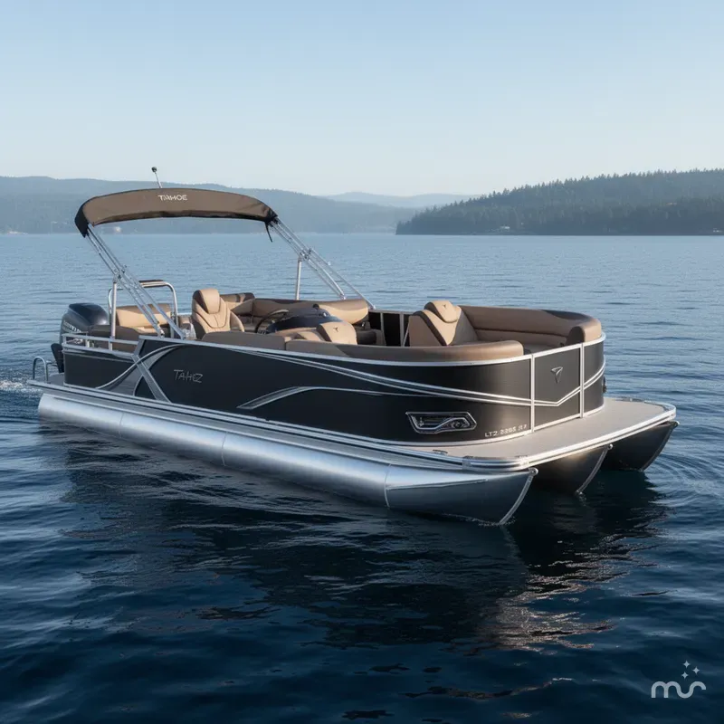 Slide: The Image of Tahoe LTZ 2385 Quad Lounge Shift Flip Tritoon & Honda 4- 2025 - 0