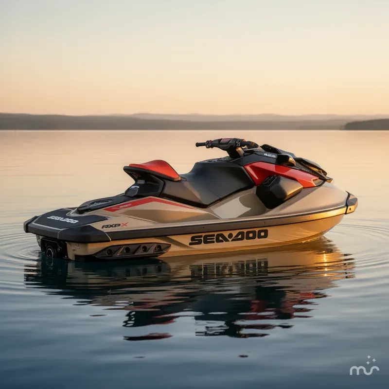 Slide: The Image of Sea-Doo RXP-X™ 325 Tech, BRP Premium A, iBR Metallic Tan 2025 - 0