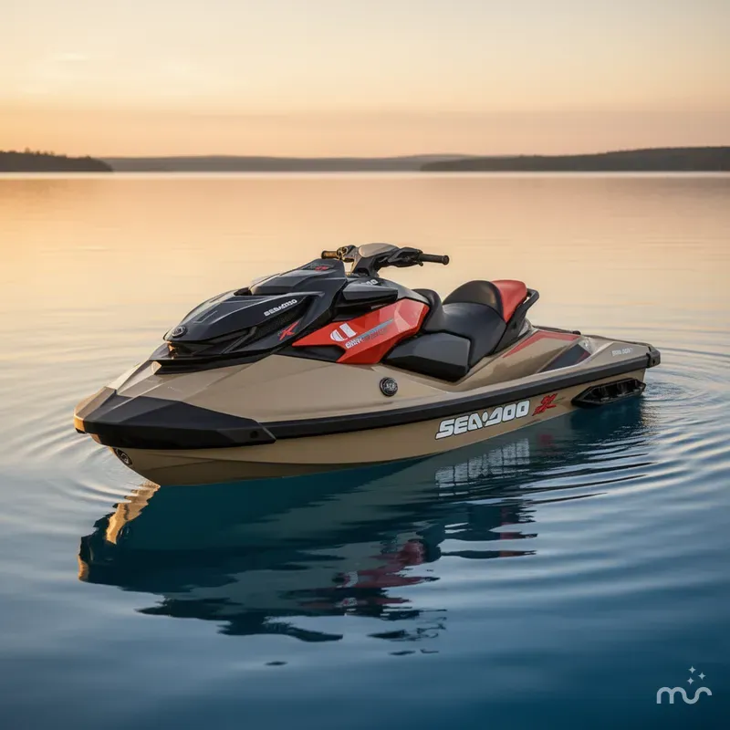 Slide: The Image of Sea-Doo RXP-X™ 325 Tech, BRP Premium A, iBR Metallic Tan 2025 - 2