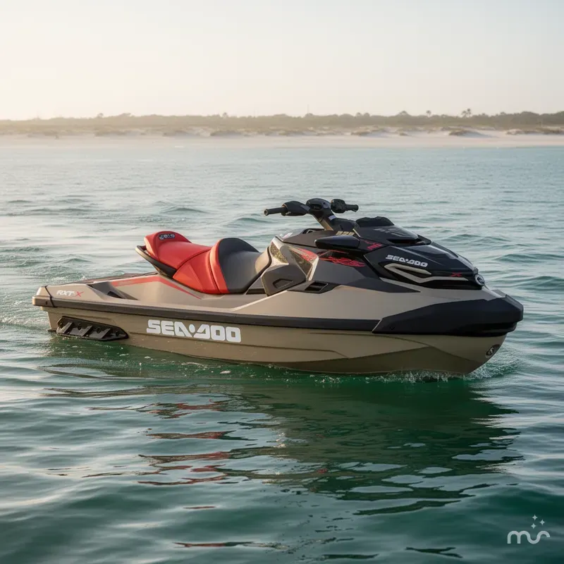 Slide: The Image of Sea-Doo RXT-X™ 325 Metallic Tan / Lava Red Premi 2025 - 0
