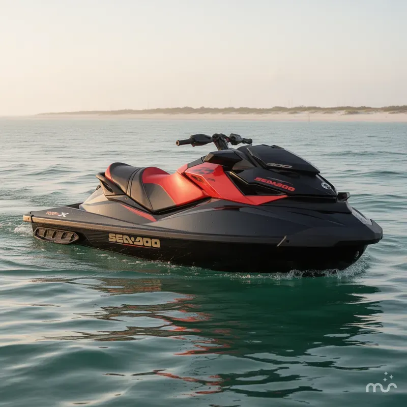 Slide: The Image of Sea-Doo RXP-X 300 Eclipse Black And Lava Red 2020 - 0