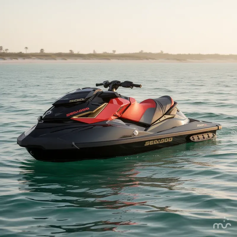 Slide: The Image of Sea-Doo RXP-X 300 Eclipse Black And Lava Red 2020 - 4