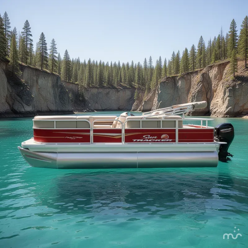 Slide: The Image of Sun Tracker Party Barge 18 DLX 2025 - 2