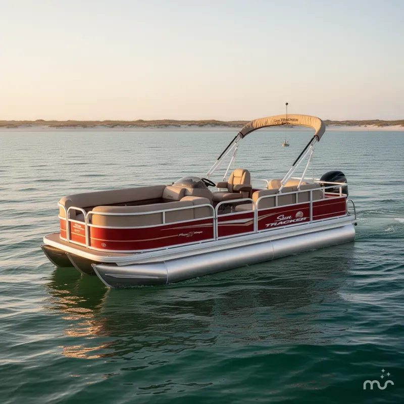 Slide: The Image of Sun Tracker Party Barge 18 DLX 2025 - 2