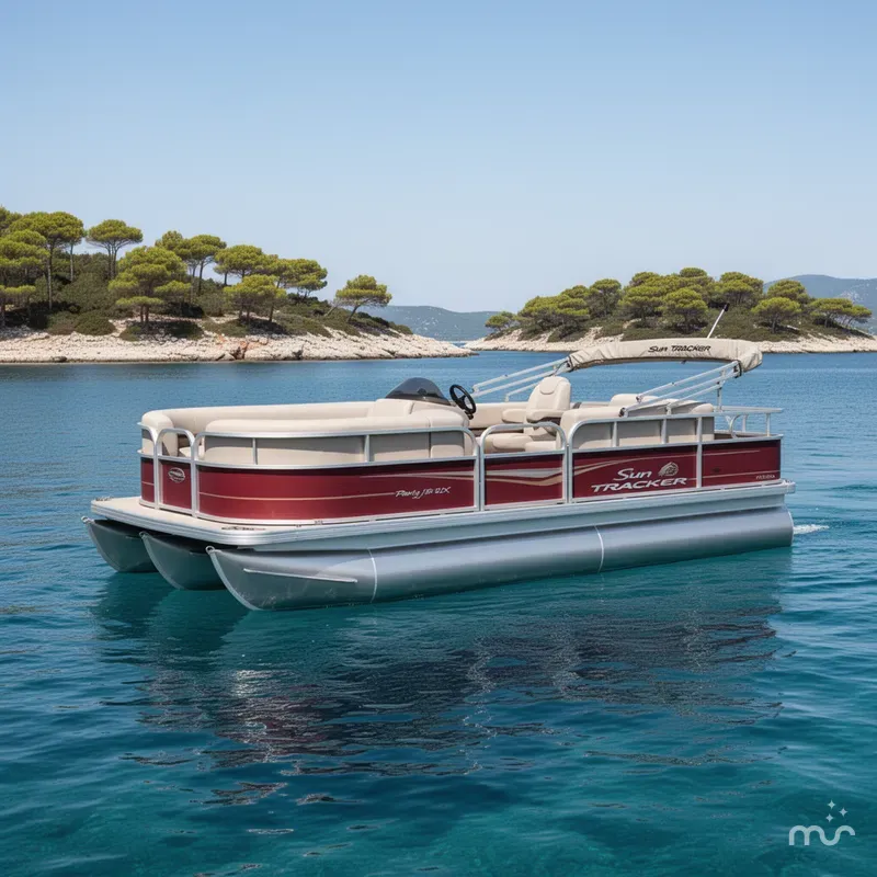 Slide: The Image of Sun Tracker Party Barge 18 DLX 2025 - 0