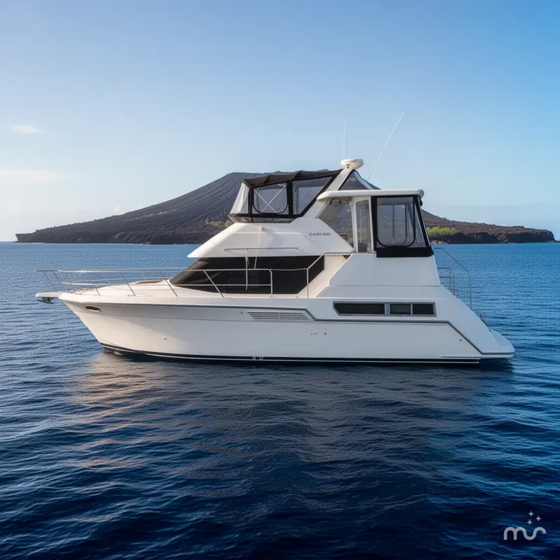 Slide: The Image of Carver Yachts 355 Aft Cabin Motor Yacht 1995 - 2