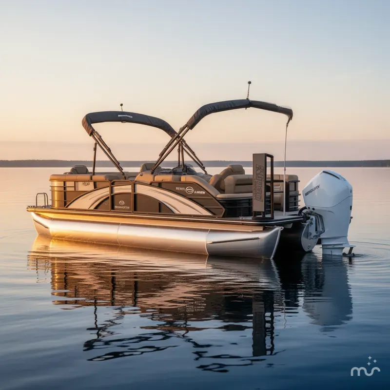 Slide: The Image of Bennington 24 MSB Sport Arch Tri-toon Pontoon 2025 - 2
