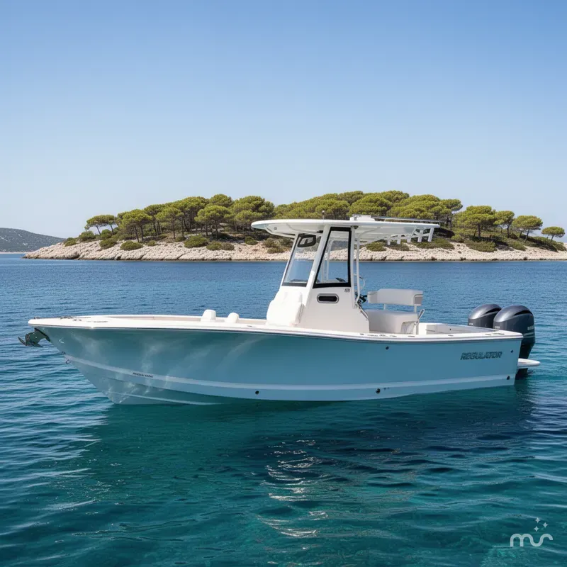 Slide: The Image of Regulator Marine 23 Center Console 2025 - 2