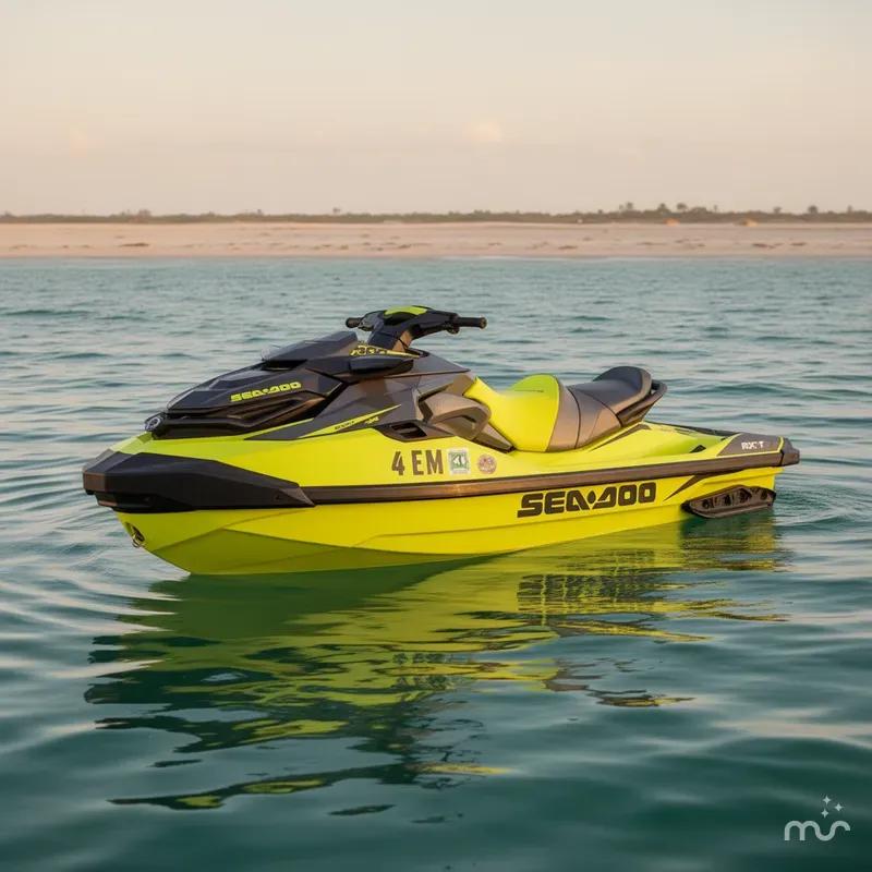 Slide: The Image of Sea-Doo RXT-X 300 Neon Yellow And Lava Grey 2019 - 3