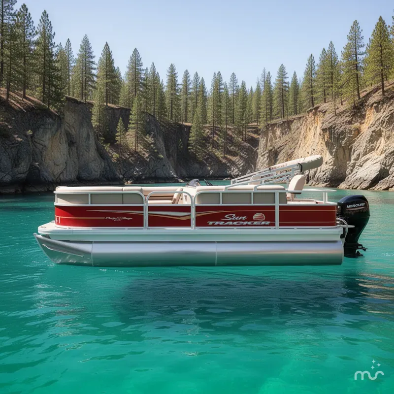 Slide: The Image of Sun Tracker Party Barge 18 DLX 2025 - 2